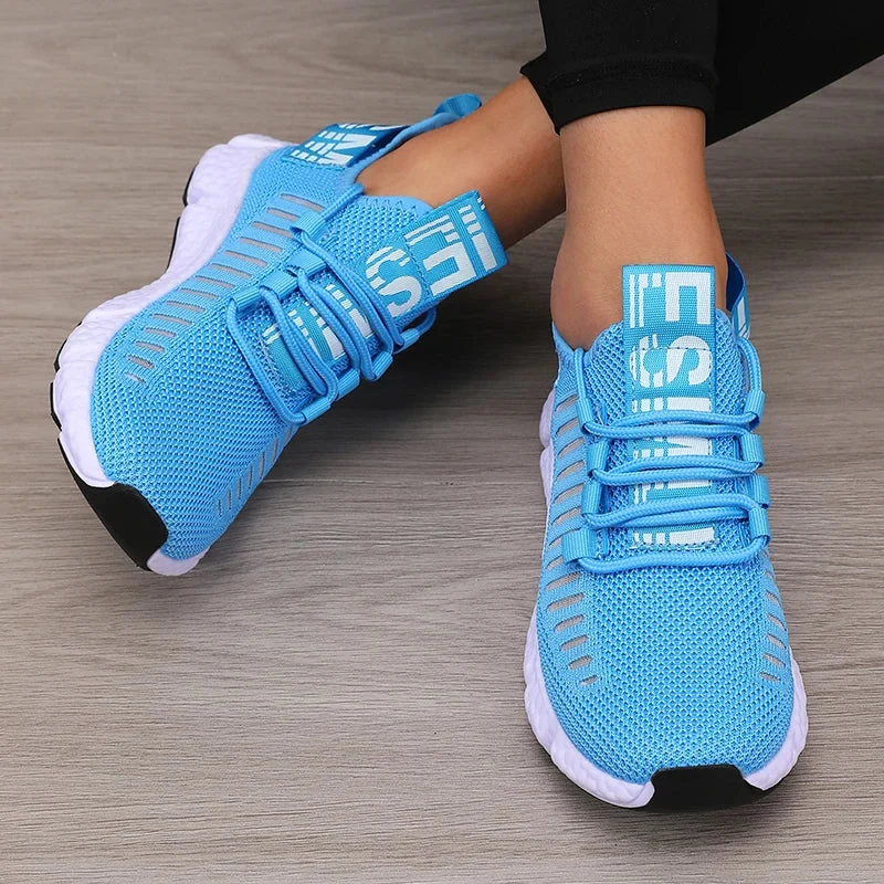 Velion Damen Laufschuhe mit Mesh-Obermaterial und Schnürung