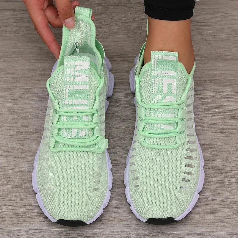 Velion Damen Laufschuhe mit Mesh-Obermaterial und Schnürung