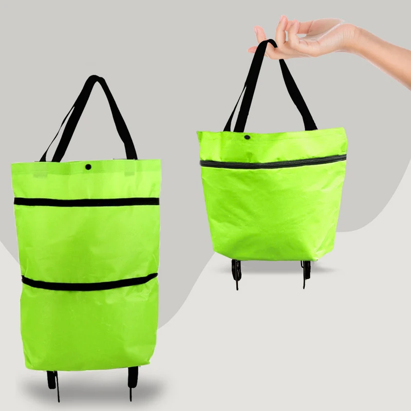 Travora Einkaufstrolley Tasche – faltbare Tragetasche mit Rollen und 30 kg Tragkapazität