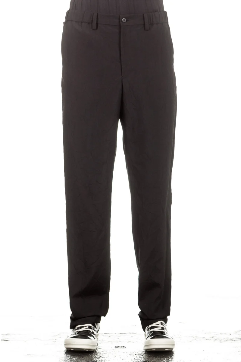 ISSEY MIYAKE Herren Hose Crashed Look schwarz