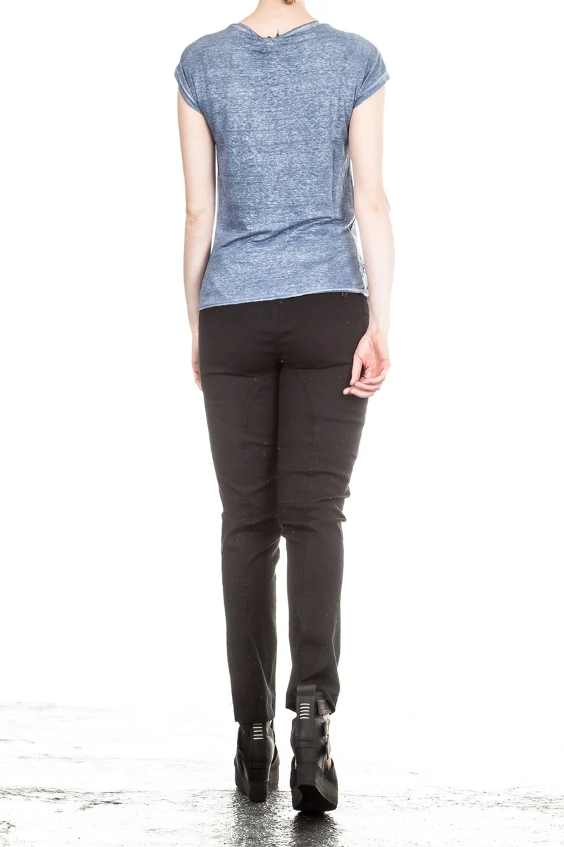 AVANT TOI Damen Leinen T-Shirt blau