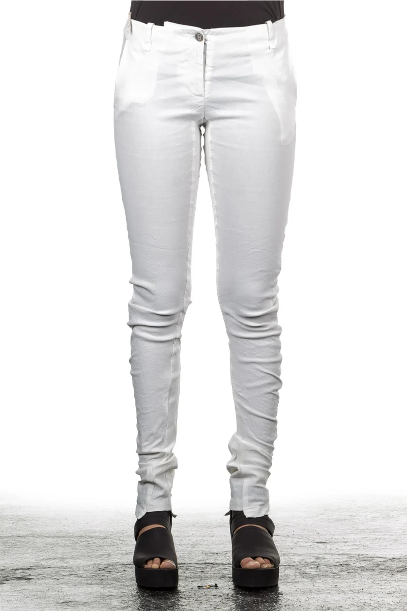 Masnada Damen Leinenhose weiß