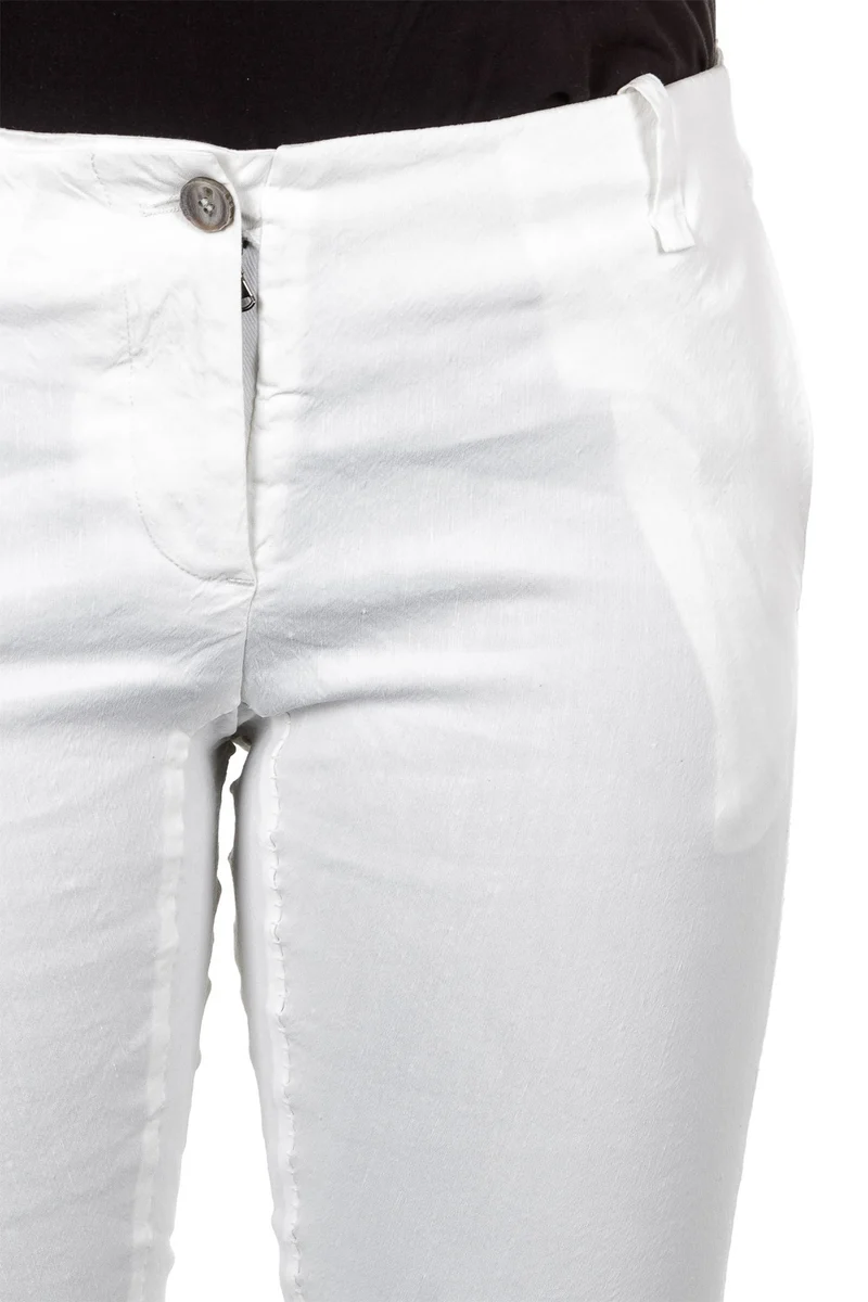 Masnada Damen Leinenhose weiß