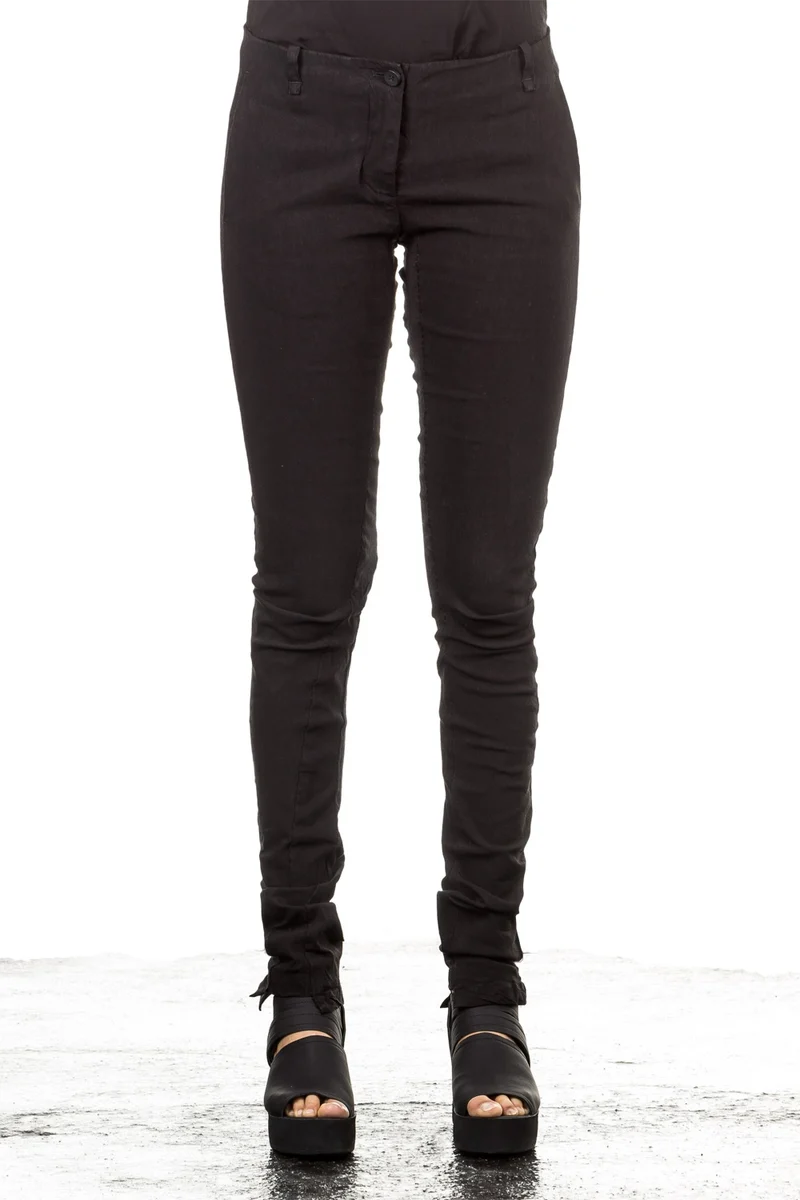 Masnada Damen Leinenhose schwarz