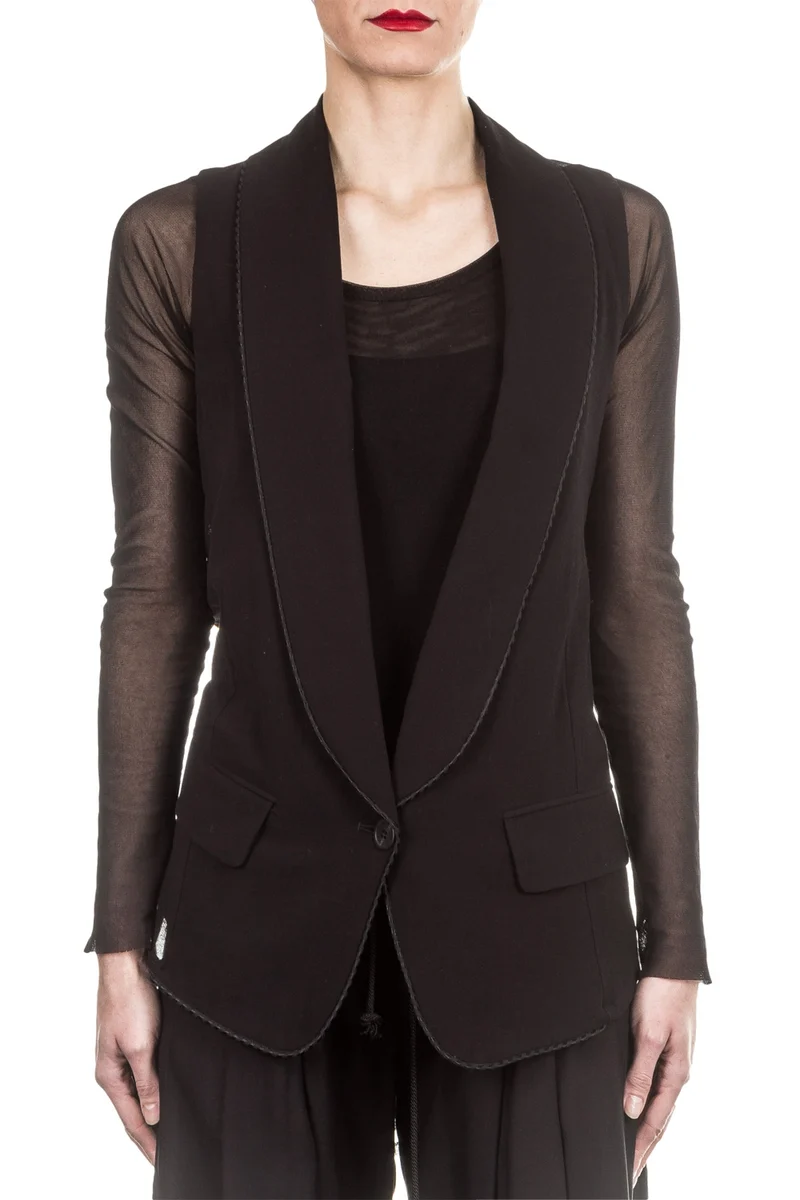 Ann Demeulemeester Damen Weste schwarz