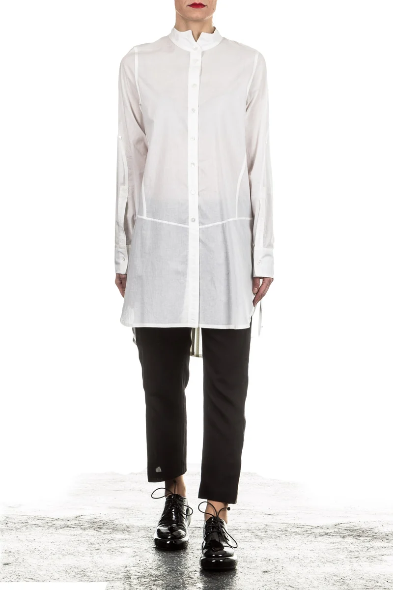 Ann Demeulemeester Damen Bluse Oversized weiß