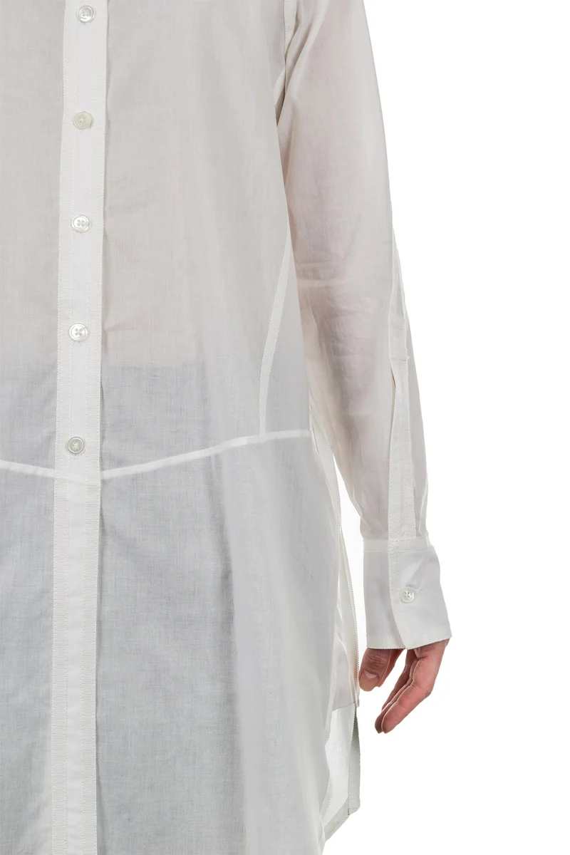 Ann Demeulemeester Damen Bluse Oversized weiß