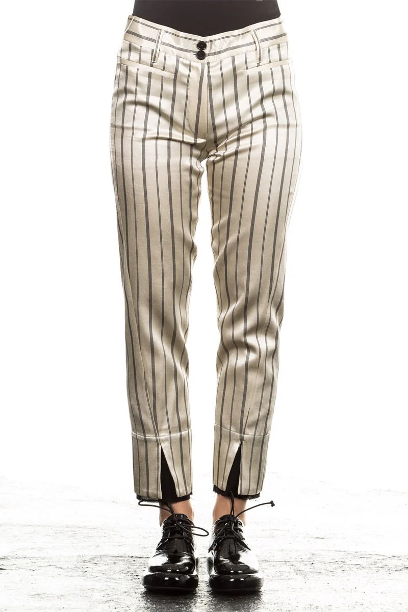 Ann Demeulemeester Damen Hose 7/8 Avantgarde beige