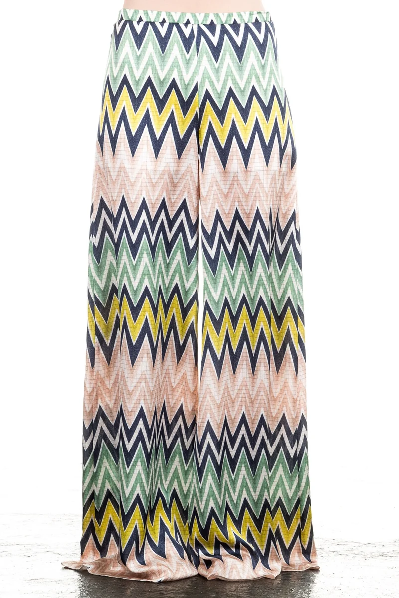 M Missoni Damen Hose Zick Zack Print multicolour