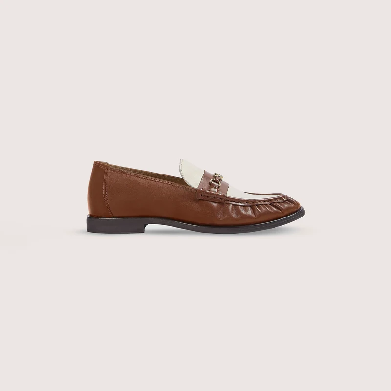 Agnes Loafer - Hellbraun/Cremefarbe
