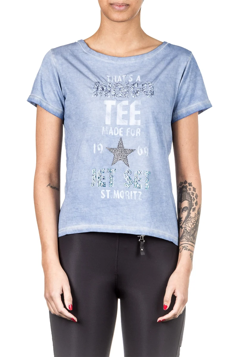 Jet Set Damen T-Shirt INDI blau