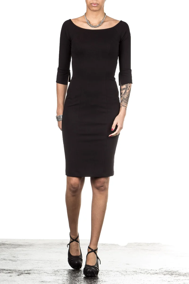 Plein Sud Jeanius Damen Jersey Kleid lang schwarz