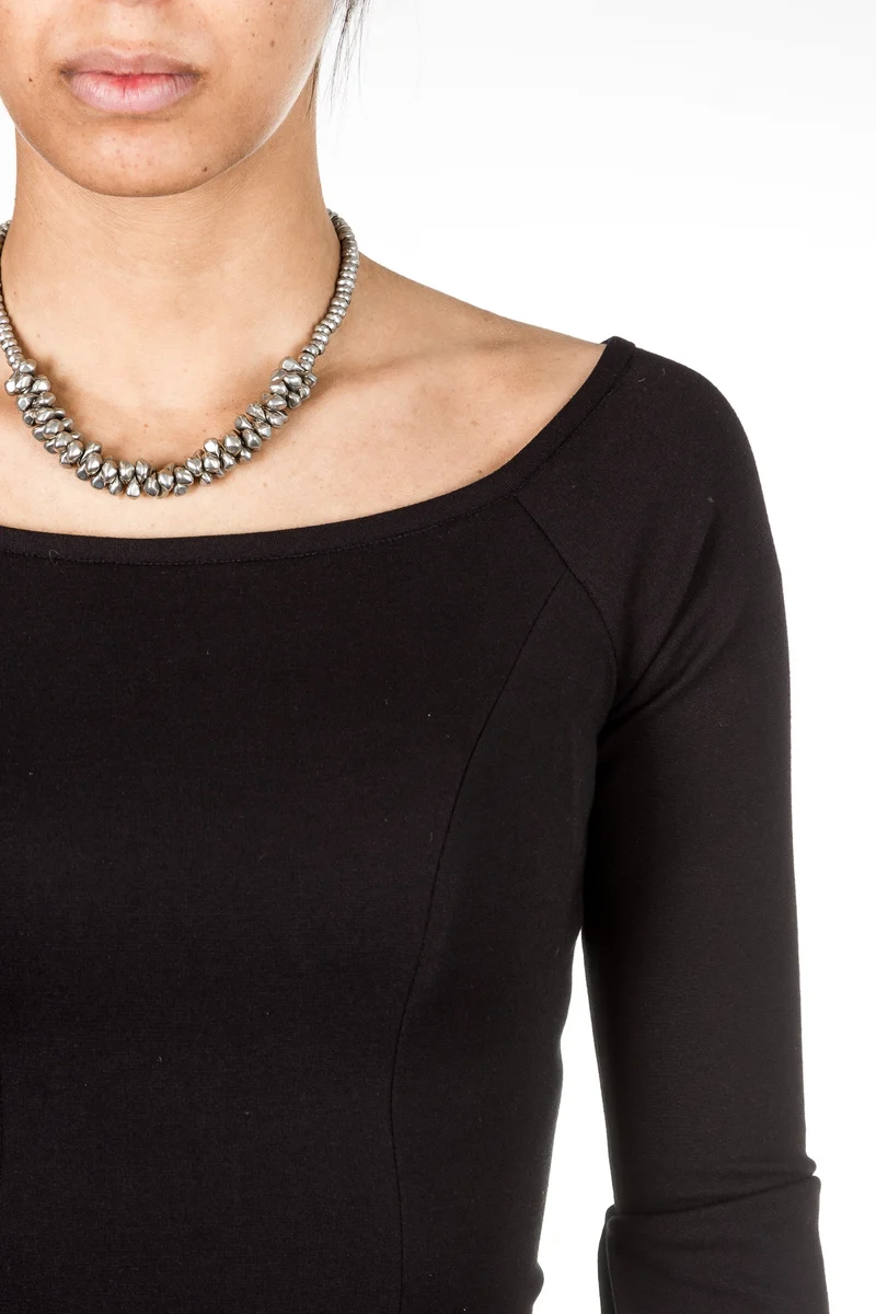 Plein Sud Jeanius Damen Jersey Kleid lang schwarz
