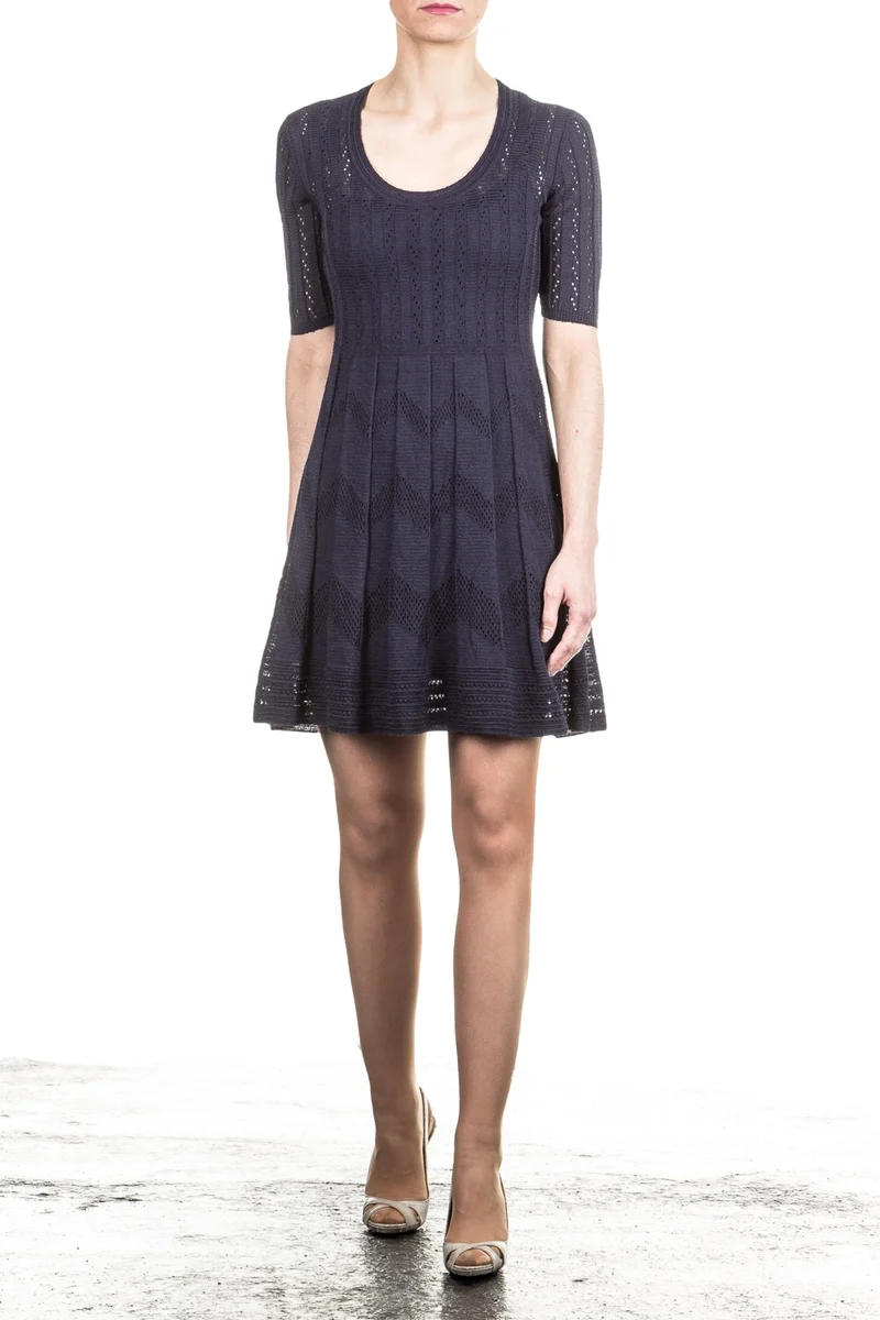 M Missoni Damen Strick Kleid navy