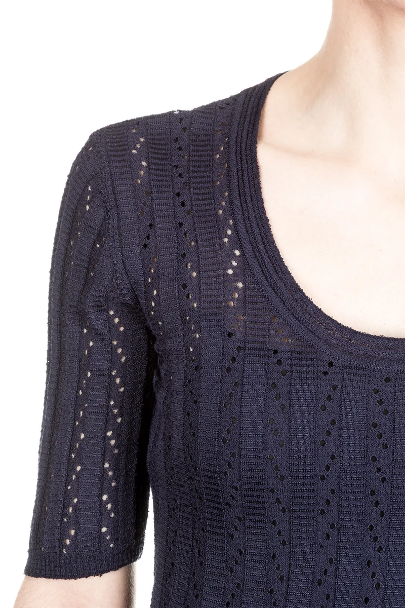 M Missoni Damen Strick Kleid navy