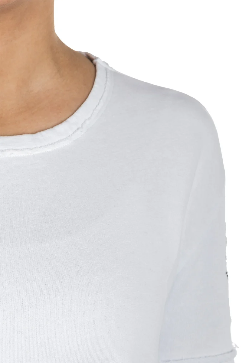 Jet Set Damen 1/2 Arm Sweatshirt KEIKO weiß