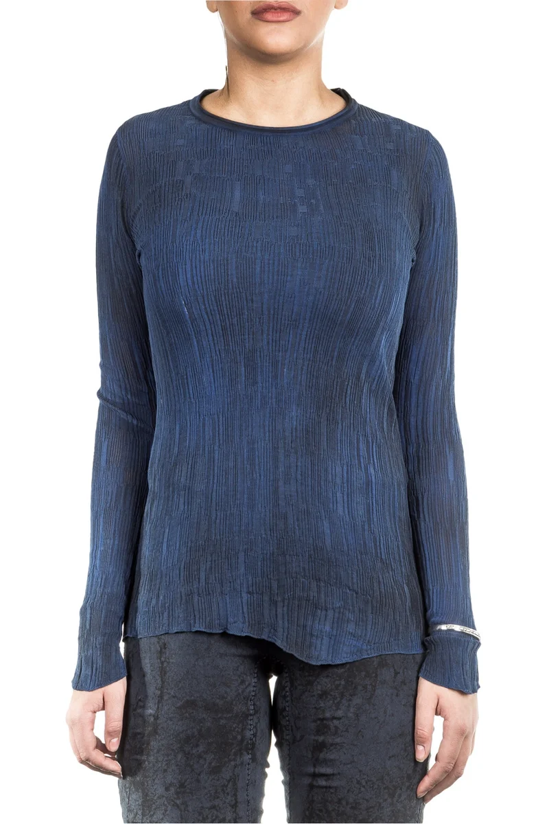 AVANT TOI Damen Baumwoll Shirt blau