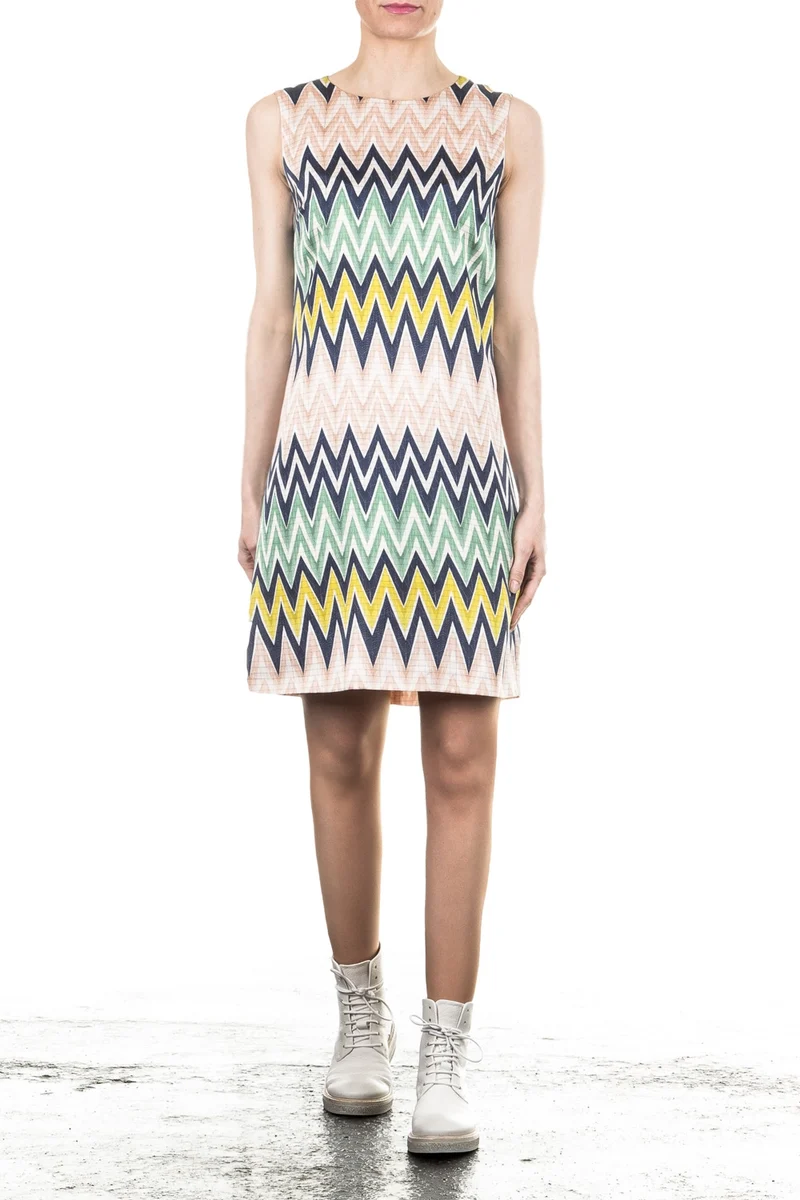 M Missoni Damen Kleid Zick Zack Print multicolor