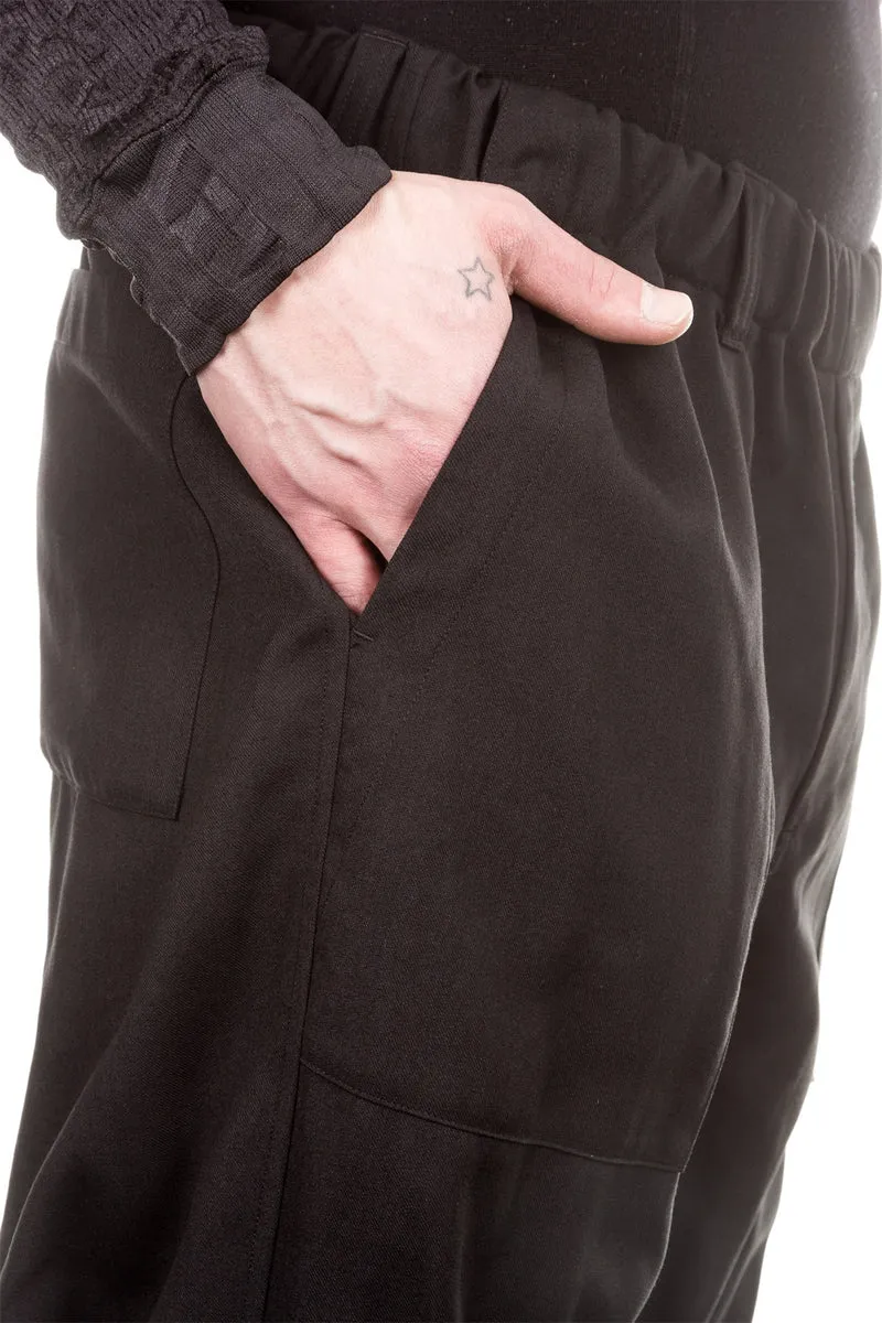 ISSEY MIYAKE Herren 7/8 Hose WRINKLE schwarz
