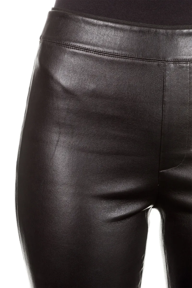 Helmut Lang Damen Leder Leggings schwarz