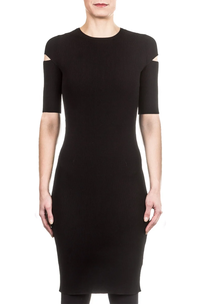 Helmut Lang Damen Strickkleid schwarz