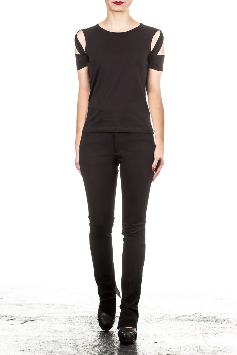 Helmut Lang Damen Stretchhose schwarz