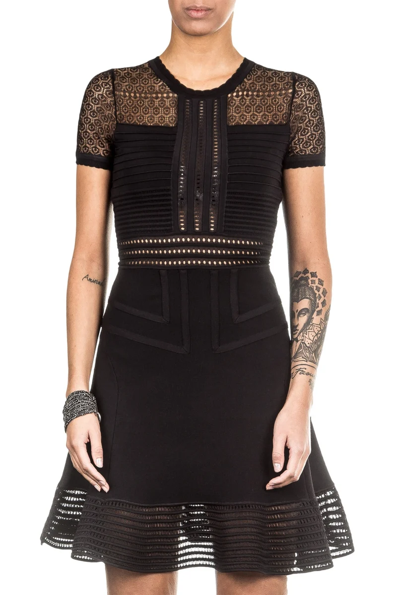 John Richmond Strickkleid FRESNO schwarz