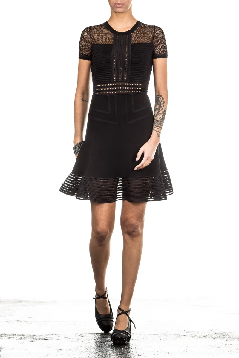 John Richmond Strickkleid FRESNO schwarz