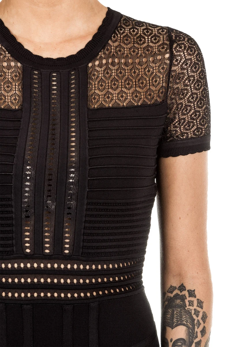 John Richmond Strickkleid FRESNO schwarz
