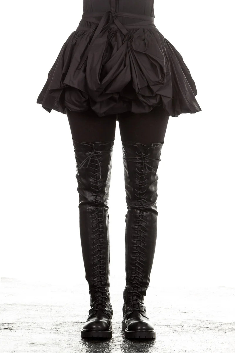 Ann Demeulemeester Damen Wickelrock Avantgarde schwarz