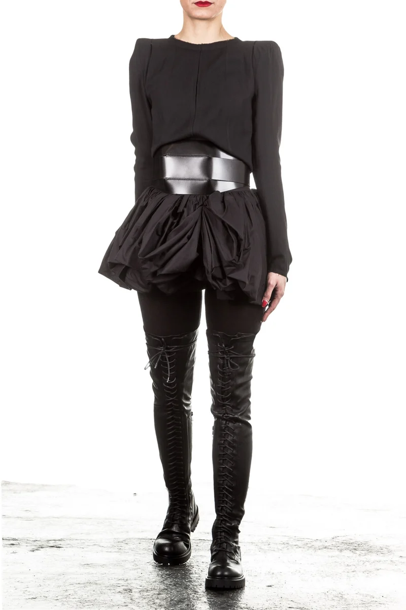 Ann Demeulemeester Damen Wickelrock Avantgarde schwarz