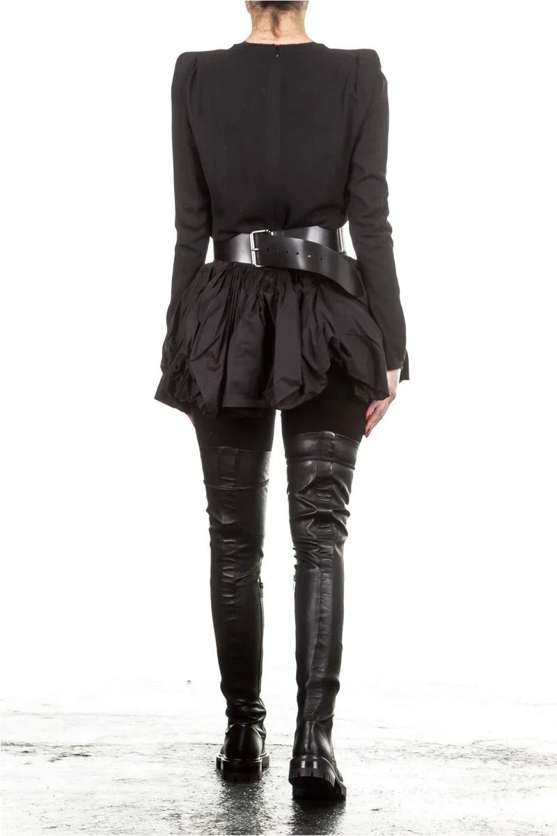 Ann Demeulemeester Damen Wickelrock Avantgarde schwarz