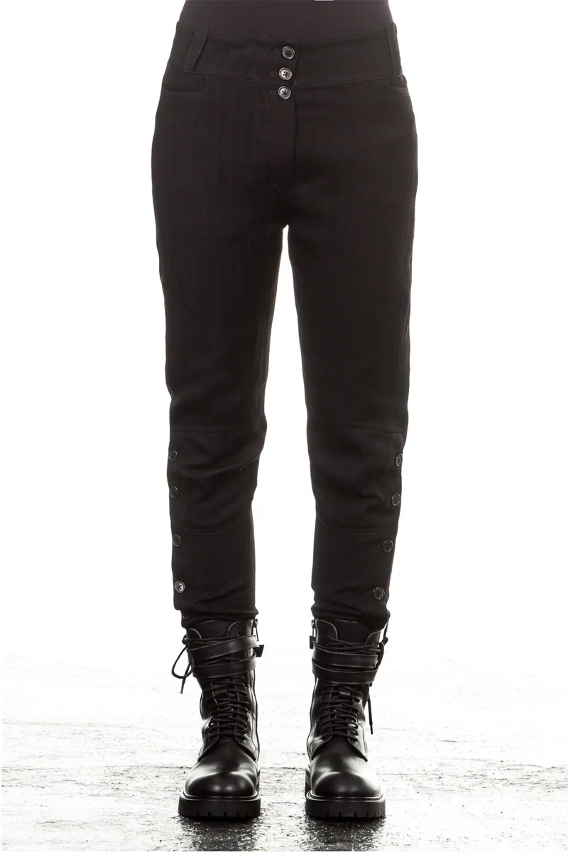 Ann Demeulemeester Damen 7/8 Hose Avantgarde schwarz