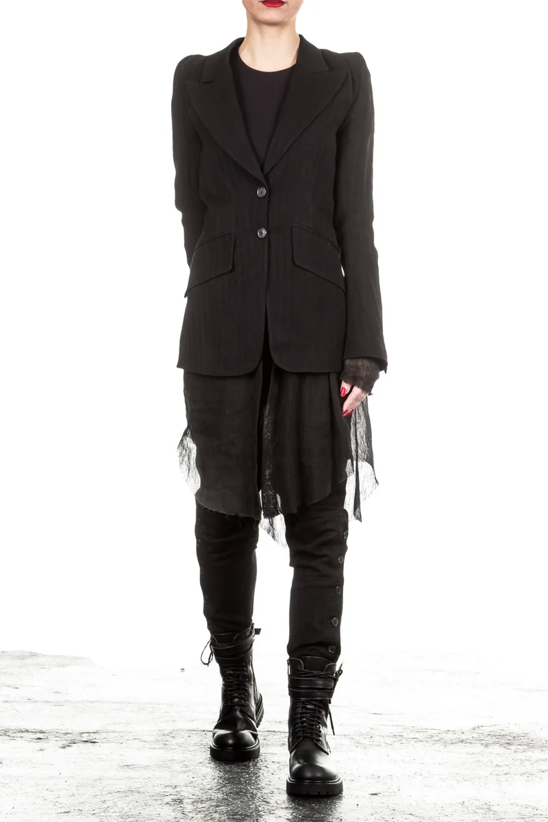 Ann Demeulemeester Damen 7/8 Hose Avantgarde schwarz