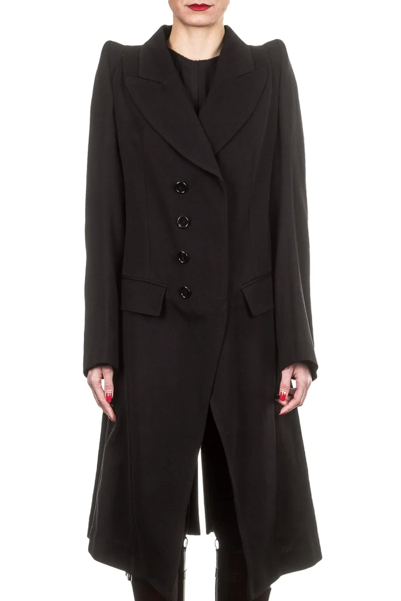 Ann Demeulemeester Damen Mantel schwarz