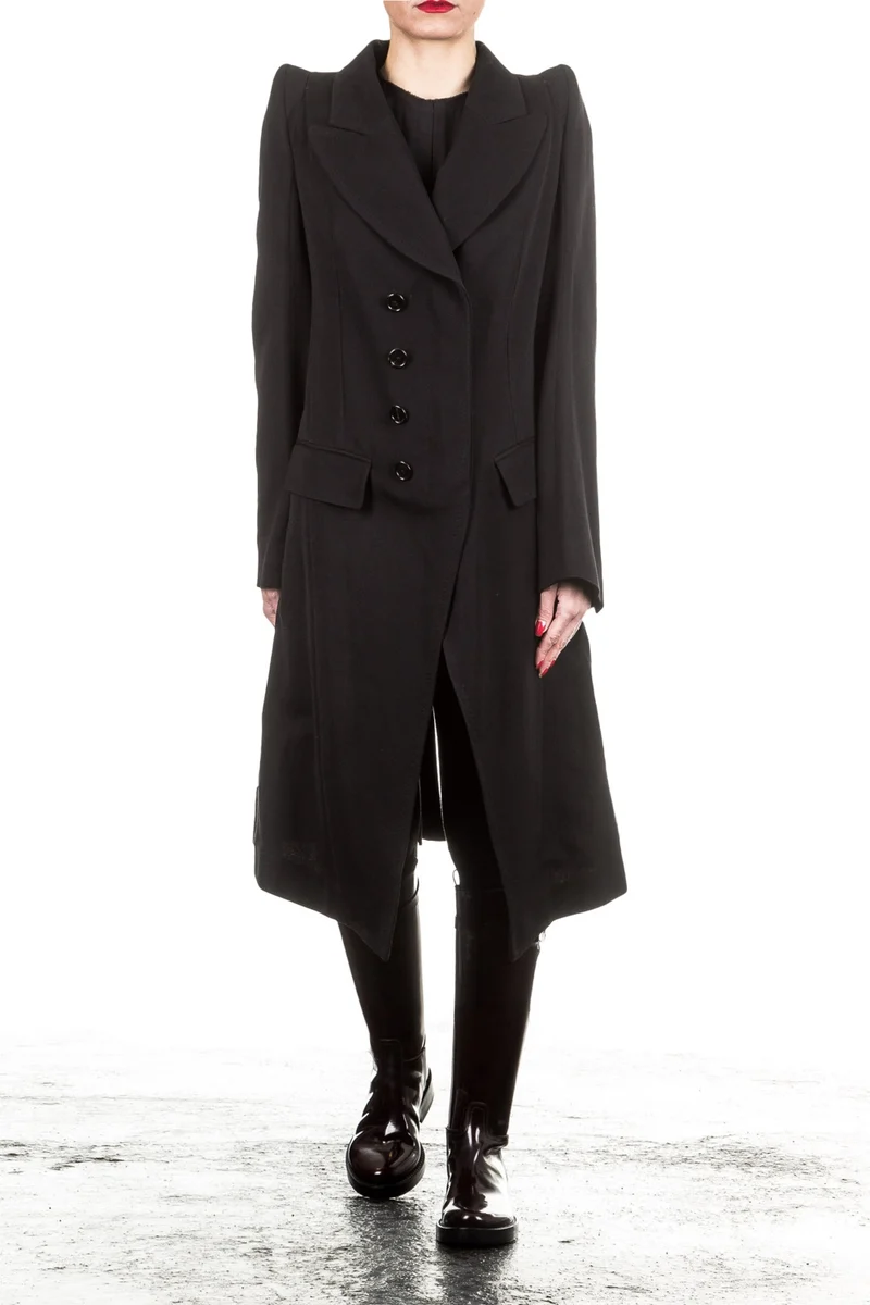 Ann Demeulemeester Damen Mantel schwarz