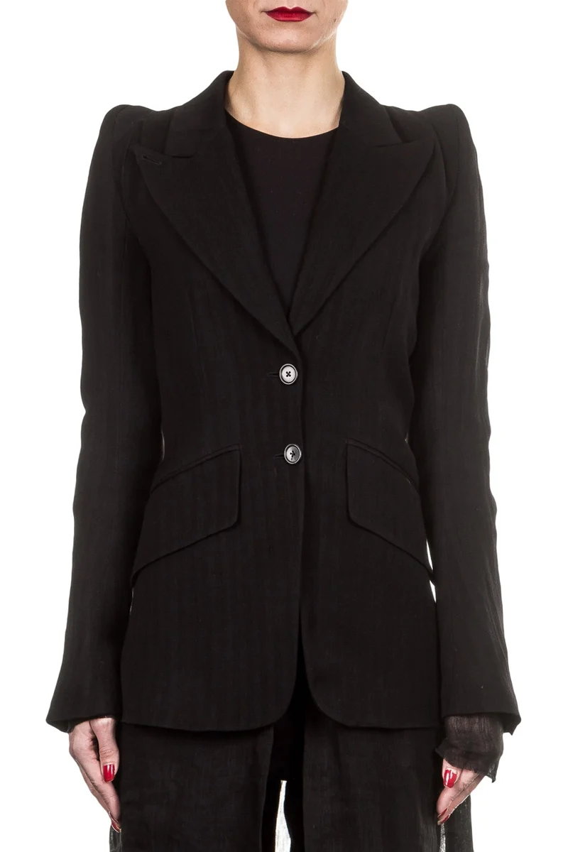 Ann Demeulemeester Damen Gehrock schwarz