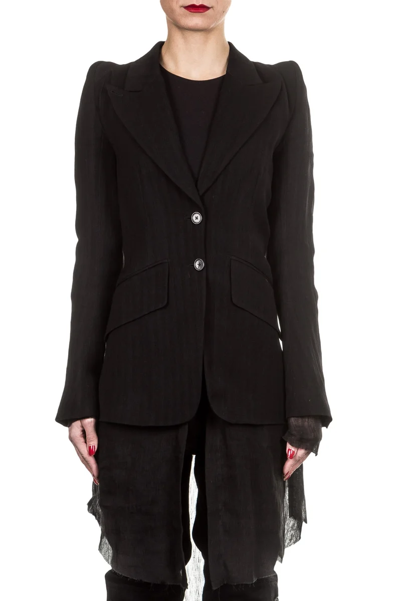 Ann Demeulemeester Damen Gehrock schwarz