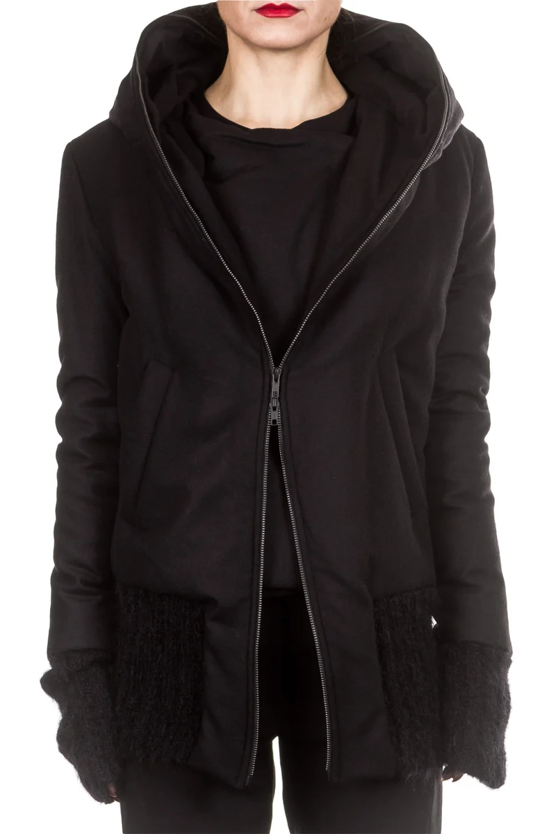 Ann Demeulemeester Damen Bomber Jacke schwarz