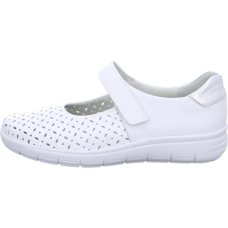 Semler Slipper Greta weiß-kombi.