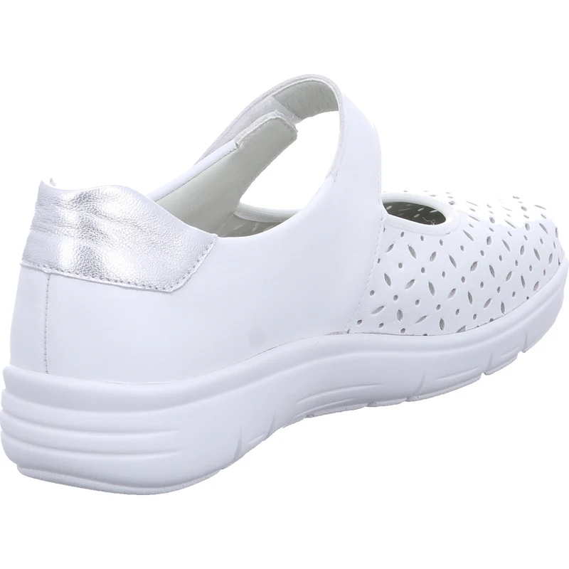 Semler Slipper Greta weiß-kombi.