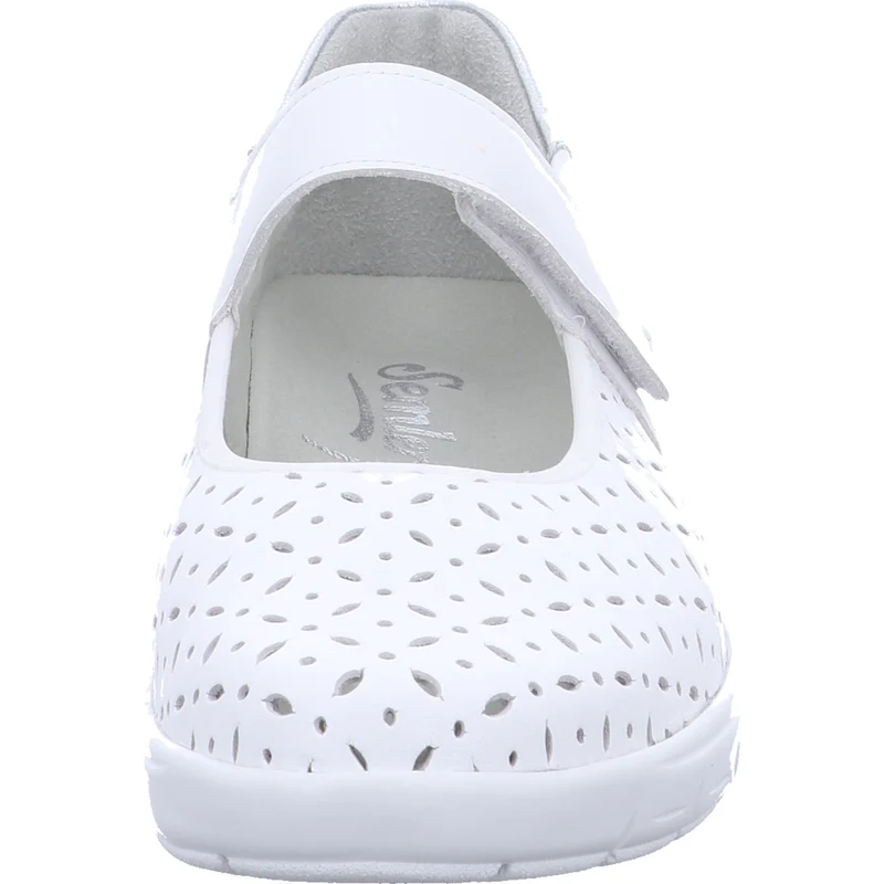 Semler Slipper Greta weiß-kombi.