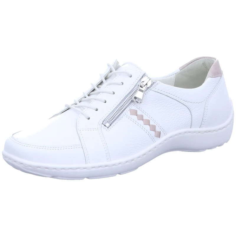 Waldläufer Schnürschuh Henni weiß-kombi.