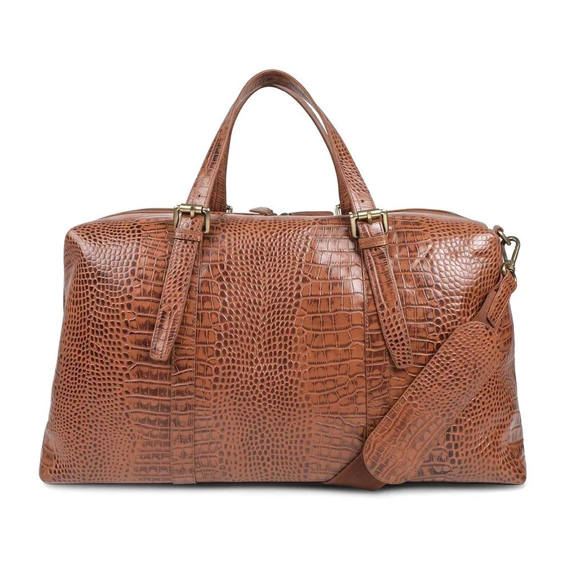 Waltz Leather Croc Pattern Weekend Bag - WALTZ / 328 163