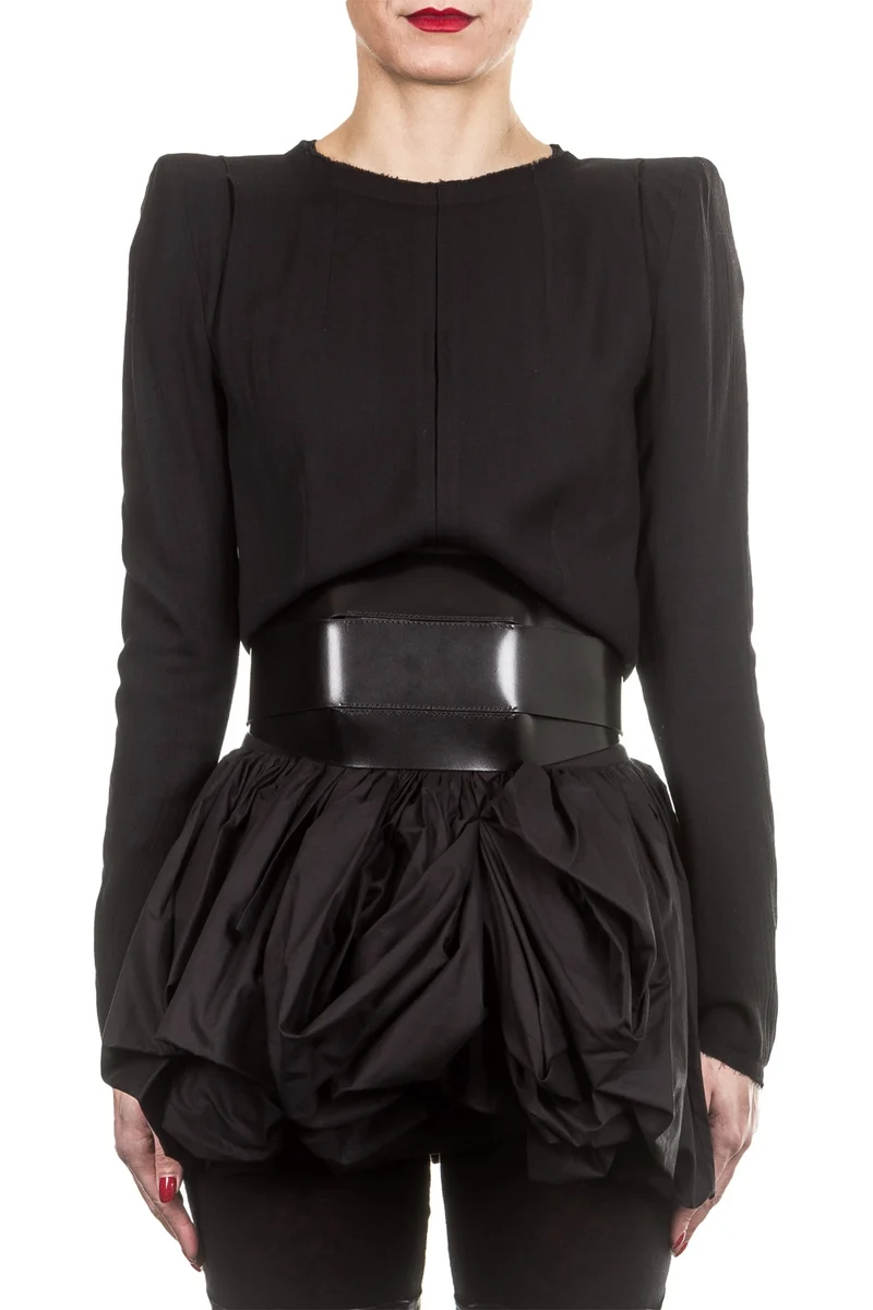 Ann Demeulemeester Damen Ledergürtel Avantgarde schwarz