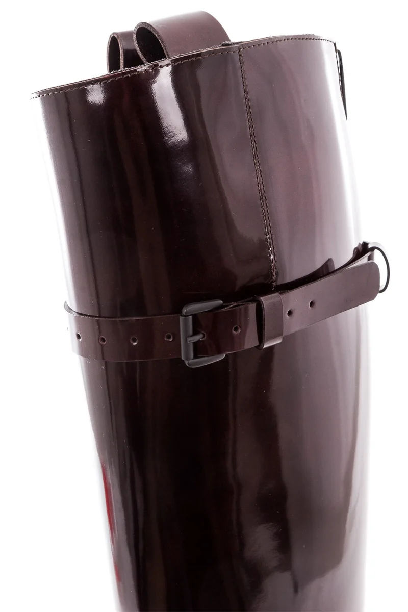 Ann Demeulemeester Damen Lackleders Stiefel bordeaux