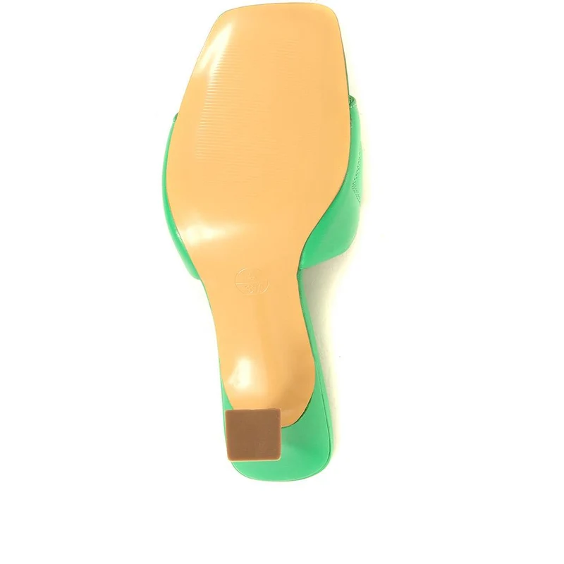 Bianka Quilted Leather Heeled Mules - BIANKA / 322 276 - Green