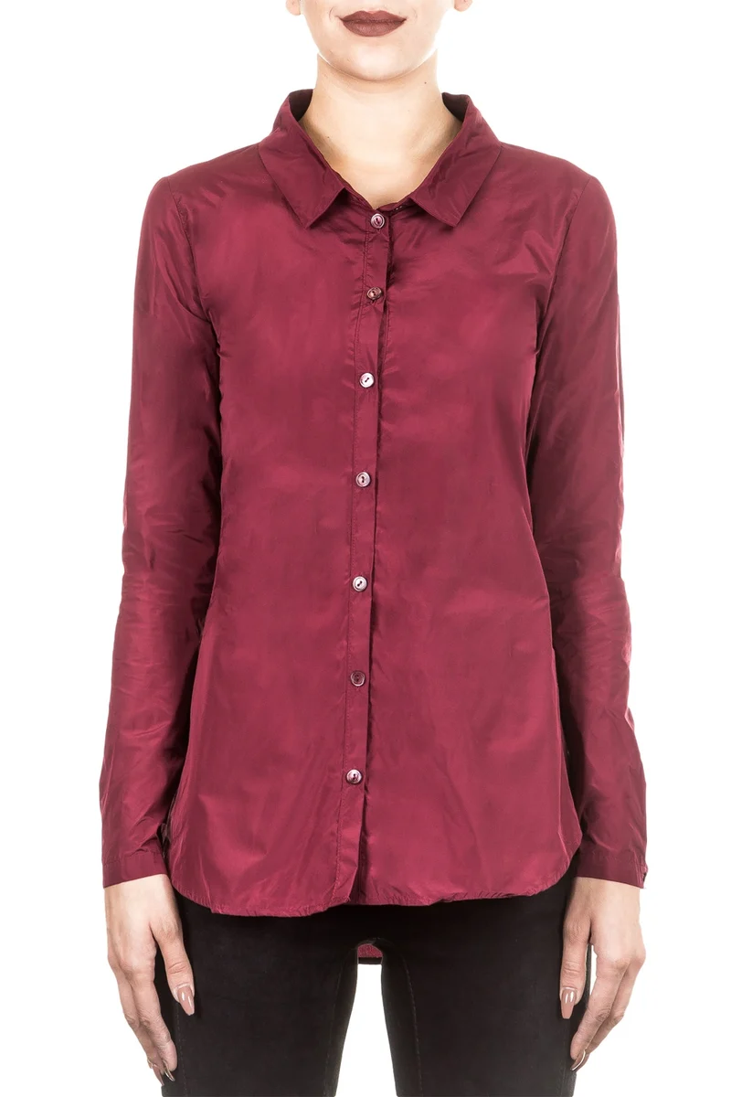 Katharina Hovman Damen Bluse weinrot