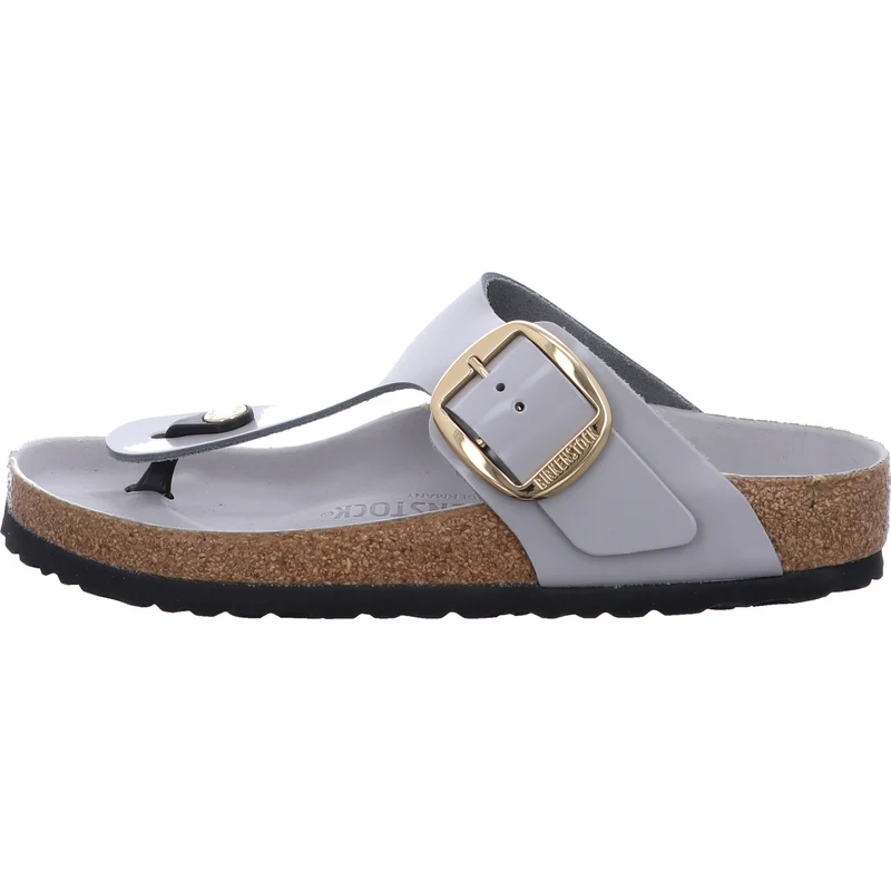 Birkenstock Pantolette Gizeh BB LENA HS Stone Coin HE grau