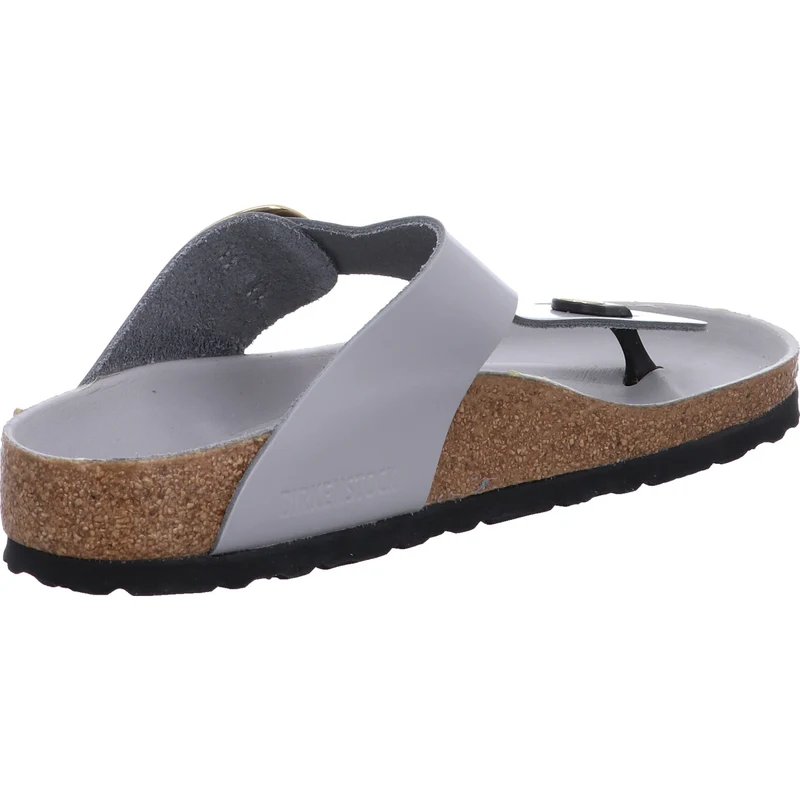 Birkenstock Pantolette Gizeh BB LENA HS Stone Coin HE grau